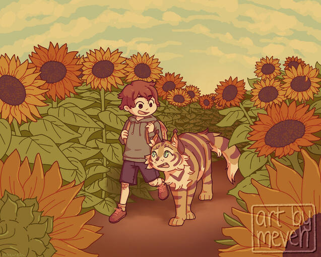 &#39;sunflowers&#39; - digital illustration